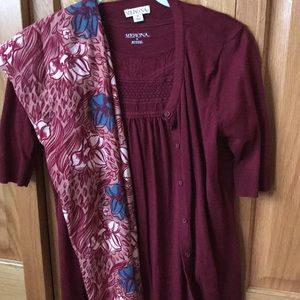 An Outfit! LuLaRoe OS With Tank & Cardigan S